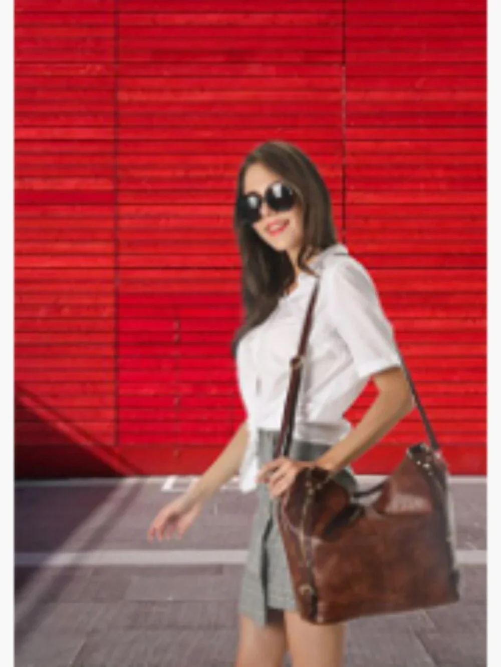 PU Leather Hobo Tote Bag with Adjustable Shoulder Strap